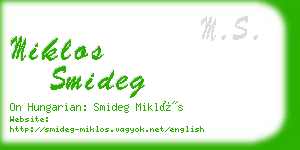 miklos smideg business card